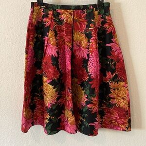 TALBOTS silk pleated midi floral skirt, size 8